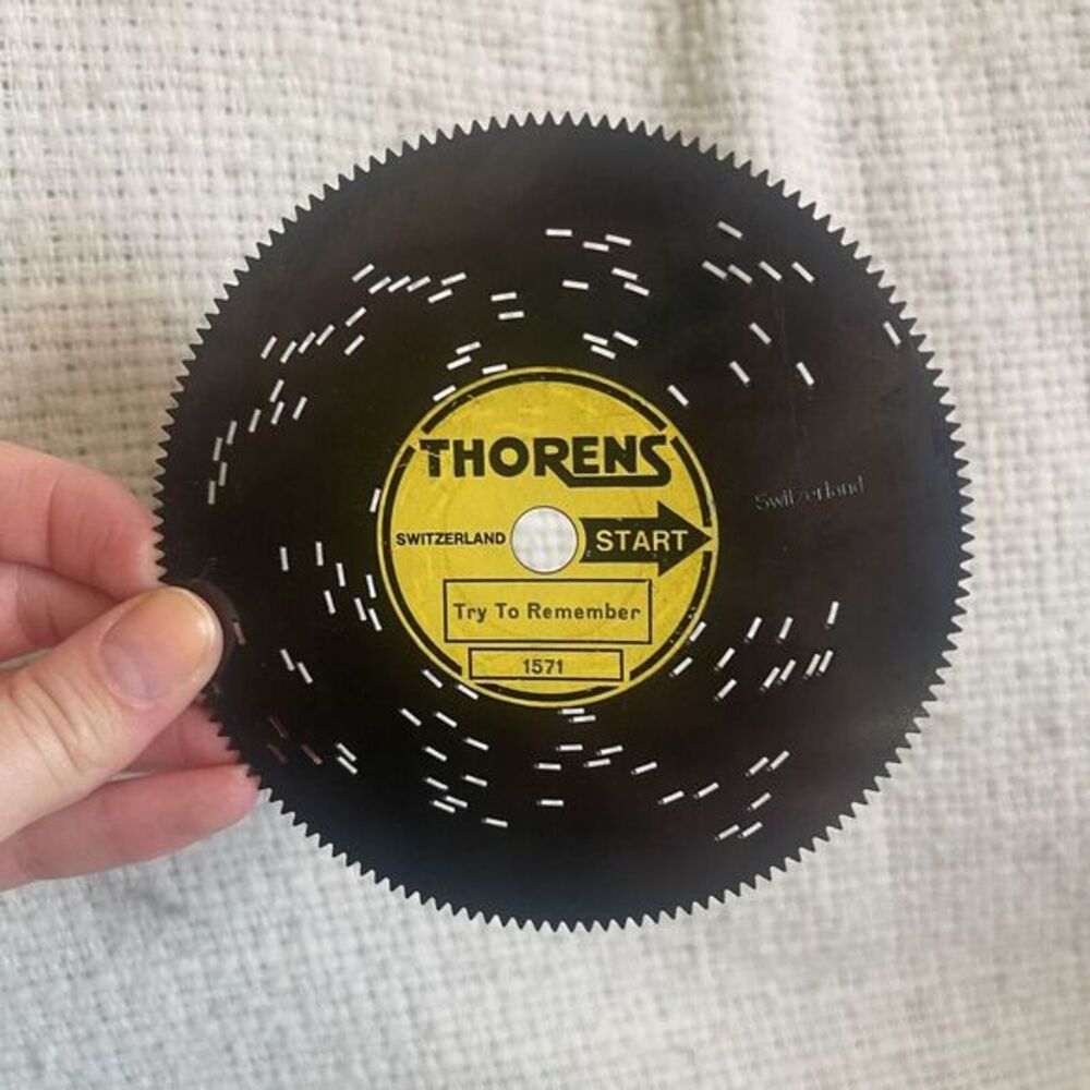 Thorens Switzerland 4 1/2" Disc Classic Show Tune Music #1571‎ Try To Remember